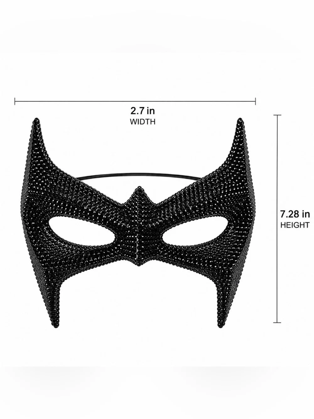 Crystal Diamond Rhinestone BatMan Mask New Halloween Costume Cosplay Movie